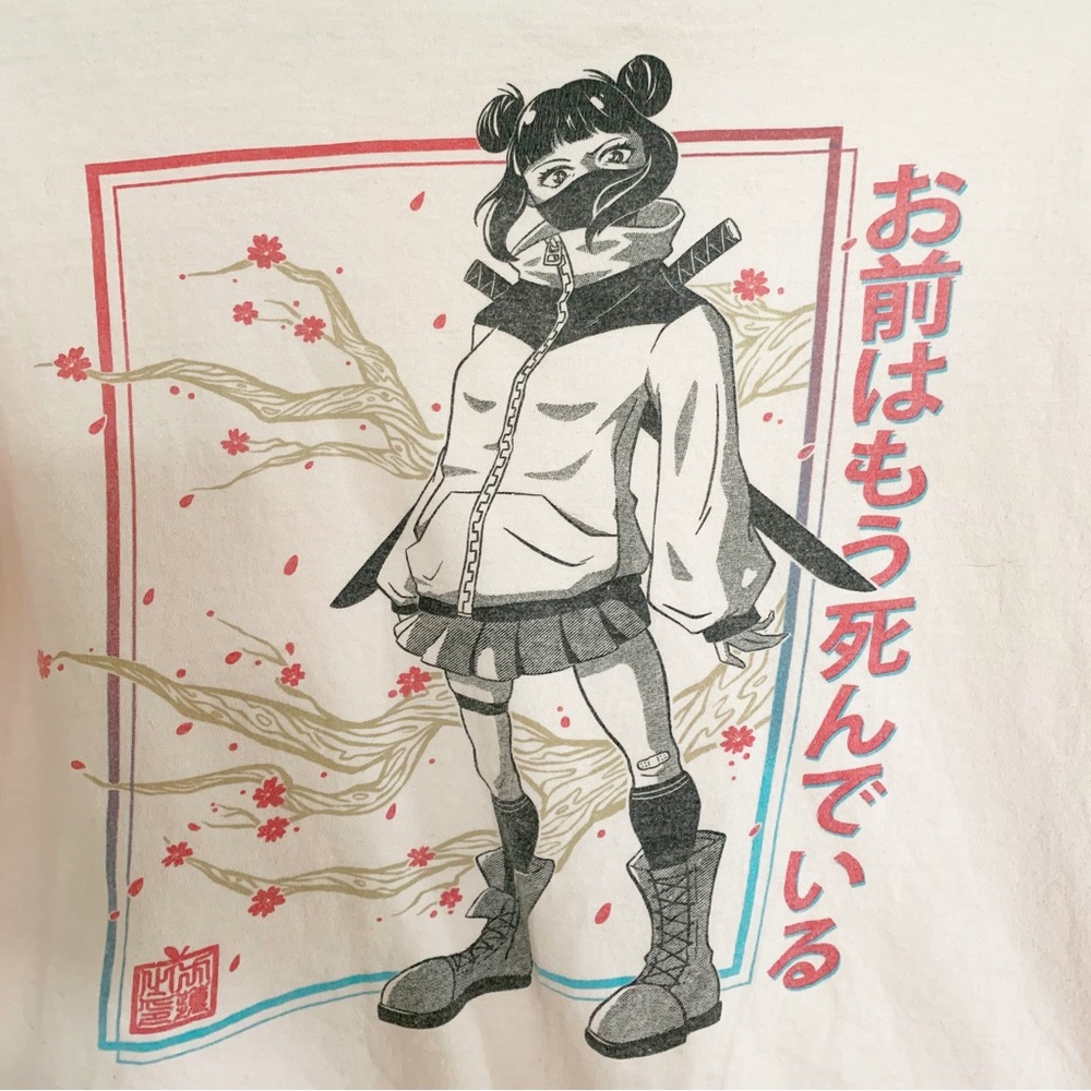 Hot Topic Square Apple Studios Pink Ninja Misa Anime Tee - Picture 2 of 4